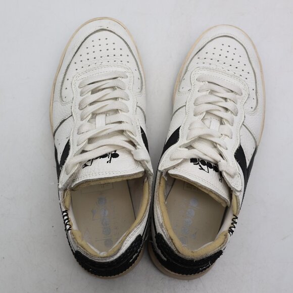 Diadora Heritage Sneakers White/Black Men's 7.5 Women’s 9 Leather Casual Shoes - Picture 7 of 10